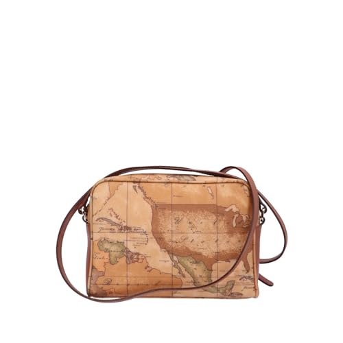 Alviero Martini Prima Classe Borsa A Tracolla In Stampa Geo Classic Con Chiusura Zip. 22 X 16 X 7 Cm