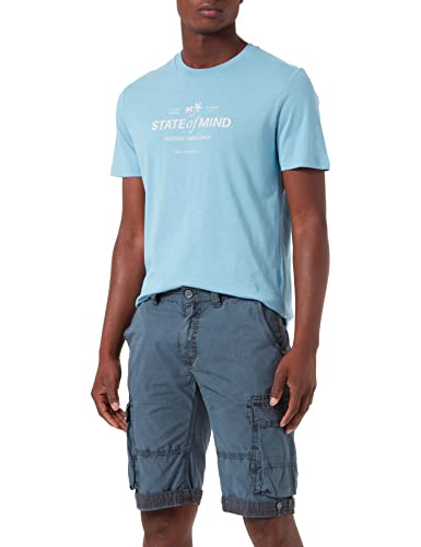 Pioneer Bermuda-Shorts-Collin, Blu Cenere, 48 Uomo