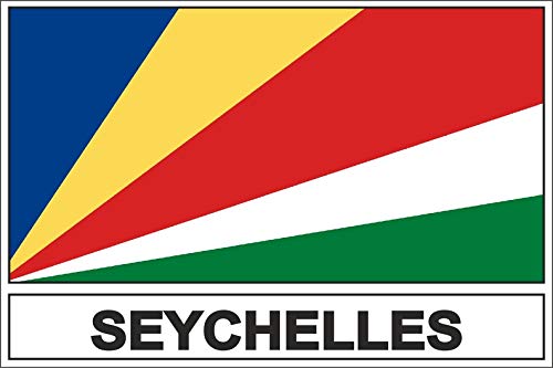 Akachafactory Sticker Adesivi Adesivo Bandiera Seychelles Sy