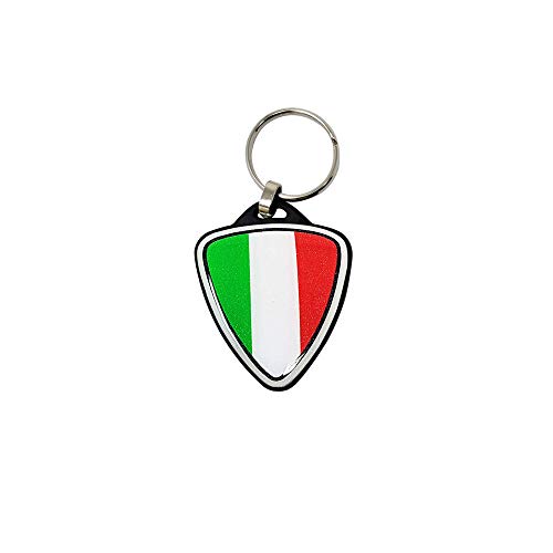 Quattroerre Portachiavi Per Moto Italia Scudetto (Nero)