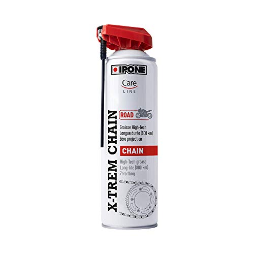Ipone - Grasso Per Catene Moto Su Strada X-Trem - Bottiglia Spray Con Diffusore Multiposizione Da 500 Ml - 800 Km Di Durata - Getto Preciso, Senza Sch