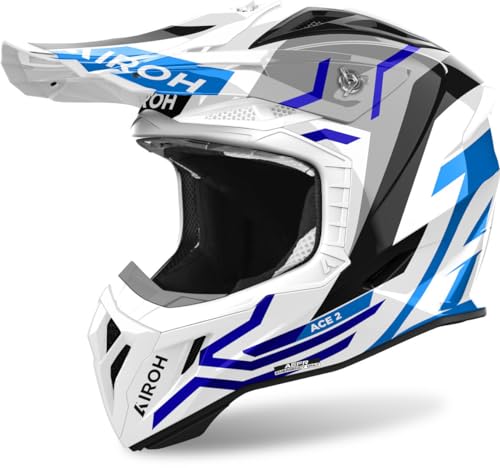 Airoh Casco Offroad Aviator Ace 2 Ground Blue Gloss L