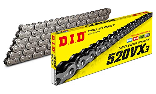 D.I.D 520Vx3-130 - Catena Con Anelli X-Ring, In Acciaio 520Vx3, 130 Maglie