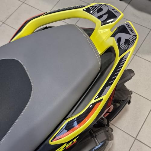 Resin Bike Adesivi Moto Compatibile Con Aprilia Sr 125-200 2022-2023. Protezioni Maniglie Passeggero Da Urti E Graffi. Adesivi Resinati Con Effetto 3D
