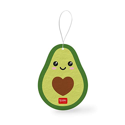 Legami - Profumatore Per Auto, Sos Car Sweet Car, 6,8X9 Cm, Tema Avocado, Fragranza On The Beach, Cartoncino Sagomato Da Appendere Allo Specchietto Re