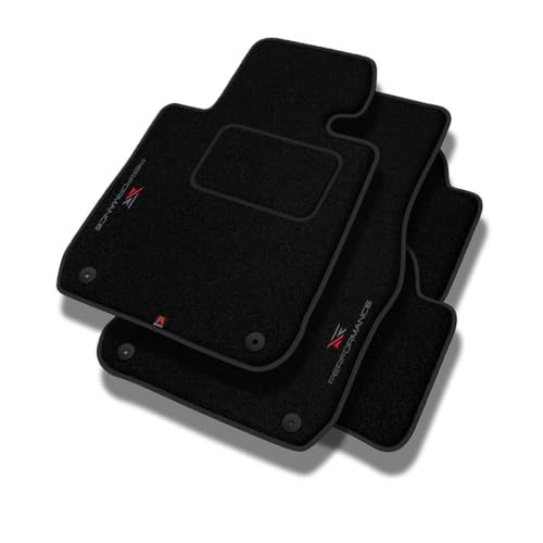Performance Tappetini Tappetini Auto In Velluto Personalizzati Per Chevrolet Captiva I 2006-2018 - Standard, Traforato, Rosso-Grigio -Ricamo Cnc Preci