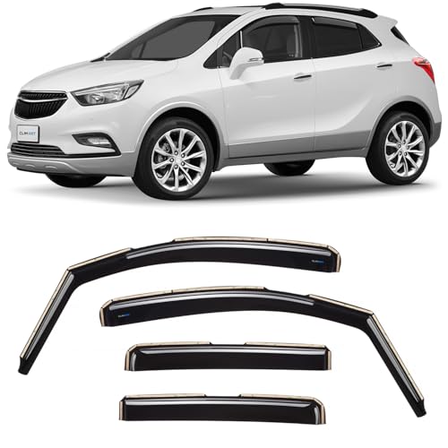 Clim Art Deflettori Auto Per/Compatibile Con Opel Mokka 2012-2019 Deflettore Auto, Deflettori Aria, Integrati, 4 Pezzi