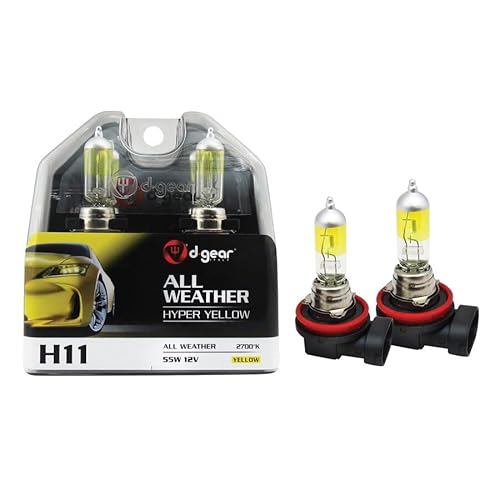 D-Gear 1481383 Lampadine H11 H11 All Weather, 12V, Giallo, Confezioni Da 2