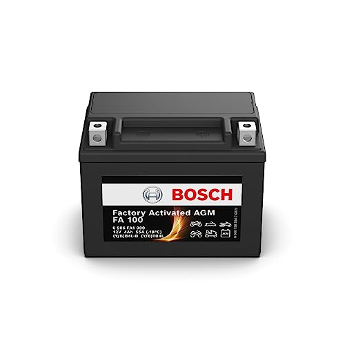 Bosch Fa100 - Batteria Agm Per Motocicli - 12V 55A 4Ah - Adatta Per Moto, Motociclette, Enduro, Scooter, Quad, Moto D'Acqua - Compatibile M4F17, Bb4L-