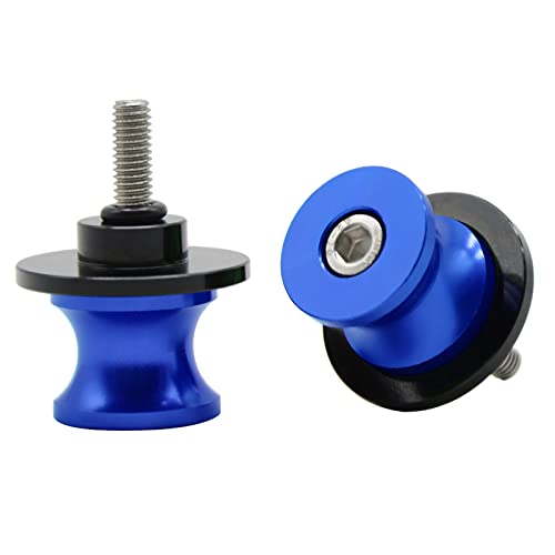 2 Pcs M6 *1.5 Nottolini Assen Swingarm Spool Screw 6Mm Per Mt01 Mt-01 Fz-01 Mt03 Mt-03 Mt-125 Mt09 Mt-09 Mt10 Mt-10 (Blu)