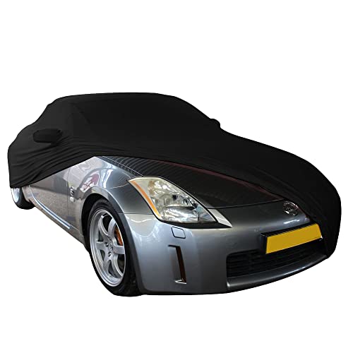 Star Cover Telo Copriauto Da Interno Adatto A Nissan 350Z Con Tasche Per Gli Specchietti Nero Garagecover Vestibilità Perfetta E Cover Su Misura