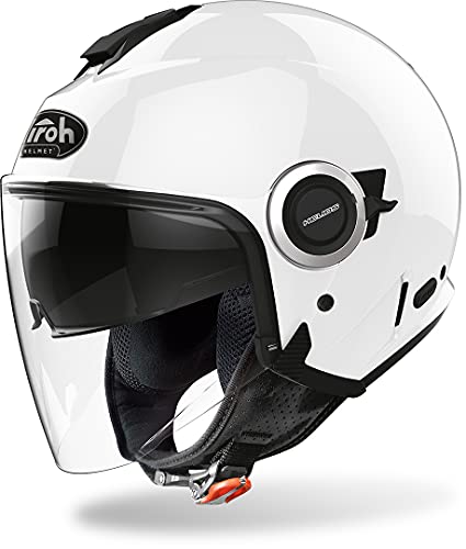 Airoh Helios He14 Casco Moto, Bianco (White Gloss), Xxl