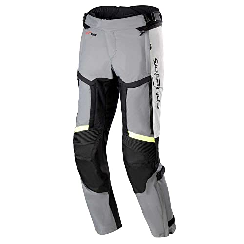 Alpinestars Bogota Pro Drystar 4 Seasons Pantaloni Tessili Moto Impermeabili (Gray/Yellow,Xxl)