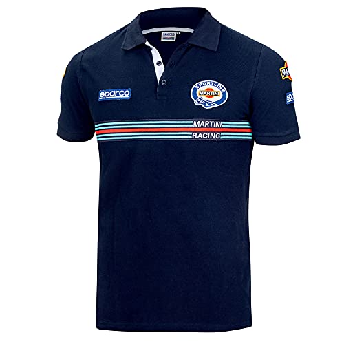 Sparco Unisex_Adult Martini Racing Polo Shirt, Multicolore, 42/50 Eu