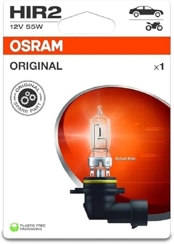Osram Original Line, Hir2, Halogen Headlight Bulb For Vehicles, Single Blister (1 Lamp)