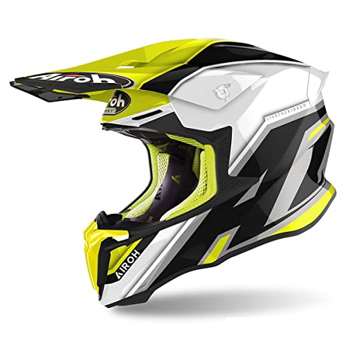 Airoh Casco Moto Twist 2.0 Shaken Yellow Gloss Xxl