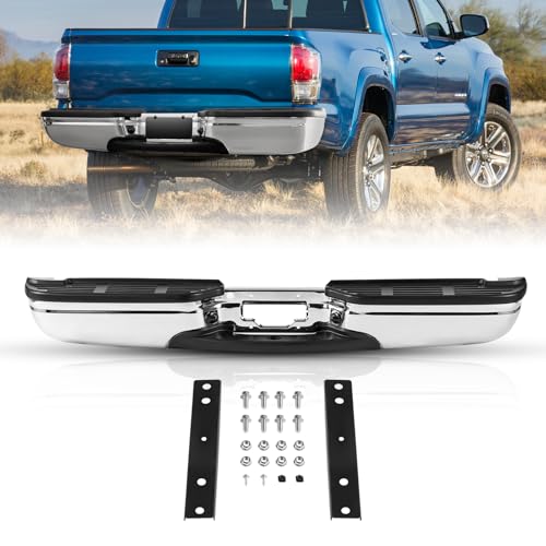 Vevor Paraurti Posteriore Con Gradino, Compatibile Con Ford F250/Ford F350 Super Duty Dal 1999 Al 2007, Paraurti Posteriore In Acciaio Cromato, Paraur