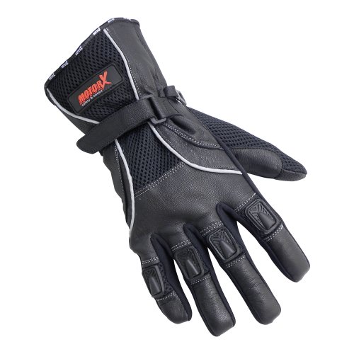 Carpoint Motorx 4290304 Motorrad Handschuhe Leder Sommer Xxl, Schwarz