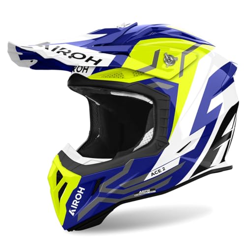 Airoh Casco Offroad Aviator Ace2 Ground Yellow Gloss Xl
