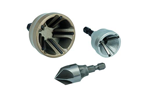 Laser 7884 - Set Di Utensili Per Sbavatura Interna Ed Esterna, 3 Pezzi