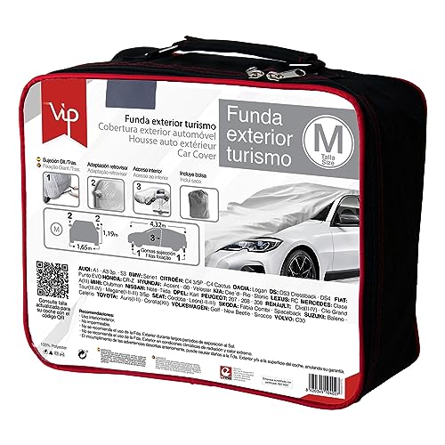 Rd9 Vip Copertura Esterna Per Auto, Resistente Alla Polvere, Telone Per Auto Esterna, Copertura In Tela Resistente Alla Polvere, Grigio, Taglia M