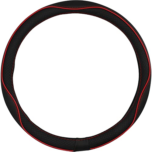 Cartrend Coprivolante Per Auto, Antiscivolo, Diametro 37-39 Cm, Colore: Rosso
