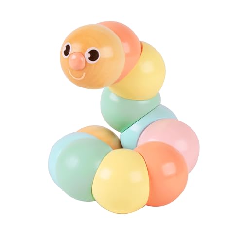Hippychick - Caterpillar In Legno A Forma Di Torsione Pastello, 260 G