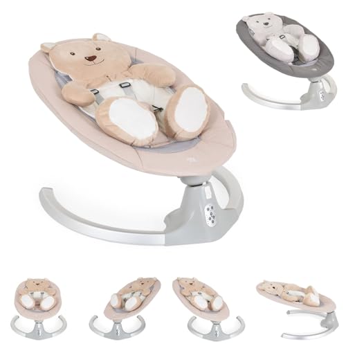 Moni Sdraietta Elettrica Ari Bear Melodies Telecomando Cuscinetto Orsetto Timer, Colorazione:Beige