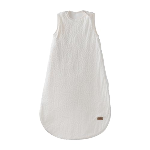 Roba Sacco Nanna Seashells Oyster, 90 Cm, Sacco A Pelo Per Tutto L'Anno, In Cotone Biologico, Mussola Gots E Certificato Oeko-Tex Standard 100, Bianco