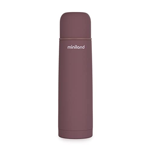 Miniland Thermy Mauve 500Ml. Termo De Acero De Para Mantener Líquidos Calientes Y Fríos Durante Más De 24H.