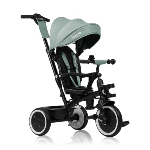 Lionelo Berry Triciclo E Passeggino Multifunzione Da 9 Mesi A 5 Anni Fino A 25 Kg, Ruote In Poliuretano Di Grandi Dimensioni, Sedile Girevole A 360°,