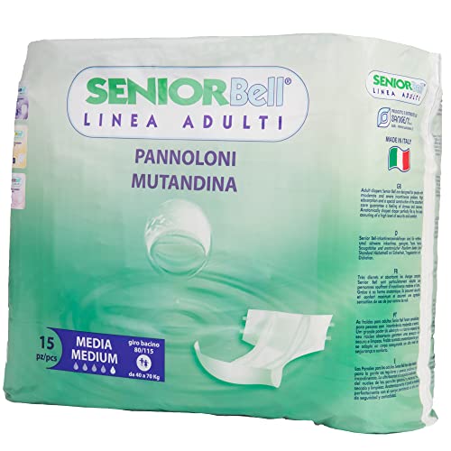 Sanigen 161113 Pannoloni Mutandina Per Incontinenza, Unisex, Adulti, Taglia Media, 15 Pezzi