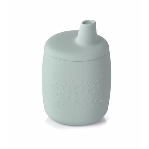 Jané Bicchiere Di Apprendimento In Silicone, A Prova Di Rovesciamento, Convertibile In Tazza, Senza Bpa, Antibatterico, Verde
