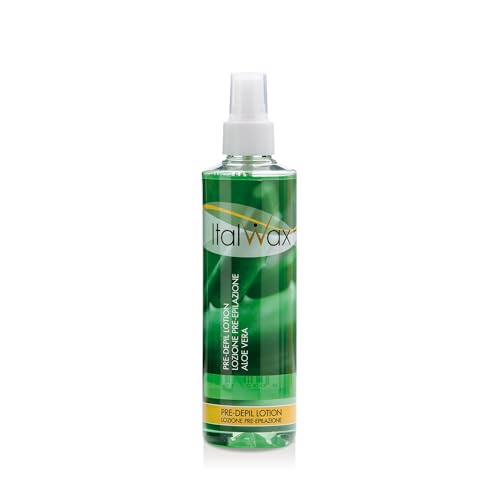 Italwax Lozione Pre Depilazione - 250Ml - Aroma Aloe Vera - Prepara La Pelle Per La Depilazione - Per Tutti I Tipi Di Pelle