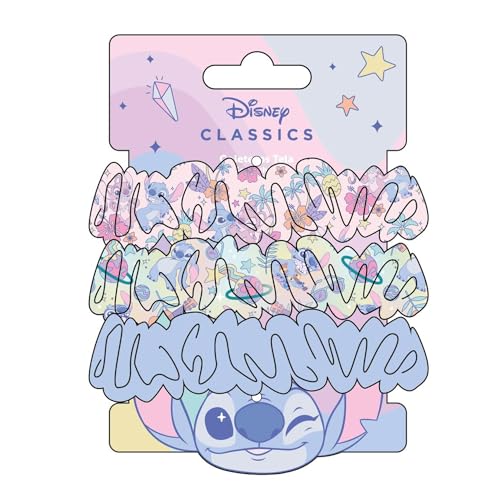 Set Di Elastici Per Capelli Con Stitch Rosa, Per Ragazze, Set Include 3 Elastici Per Capelli