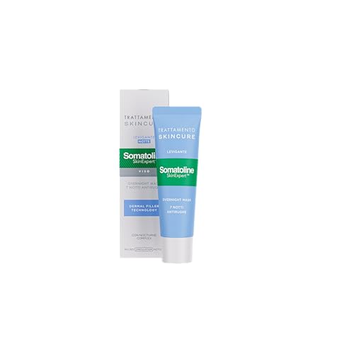 Somatoline Skinexpert, Overnight Mask Levigante 7 Notti Antirughe, Maschera Viso Antirughe Con Acido Ialuronico, 50Ml