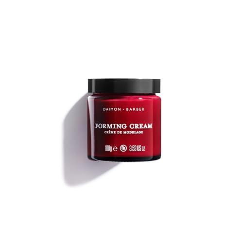 Daimon Barber Crema Formante All'Olio Di Argan, Crema Modellante Per Capelli Da Uomo, Finitura Opaca E Tenuta Media Per Acconciature Naturali E Testur