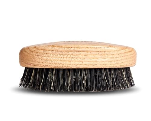 Bullfrog Spazzola Barba - Pratica - Classica - Tradizionale - Legno Di Frassino Levigato, Trattato E Rifinito A Mano - Setole Rigide In Pelo Di Cinghi