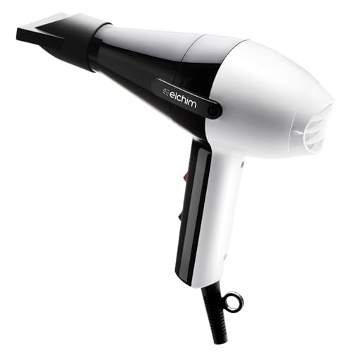 Phon Per Capelli Elchim 2001 Black&Pearl | Asciugacapelli Professionale | Due Velocità | Cinque Temperature | Motore Di Lunga Durata | Per Capelli Mor