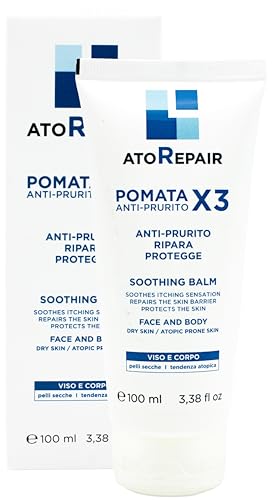 Pomata Anti-Prurito Atorepair X3 – Crema Per Trattamento Lenitivo Allevia Prurito Per Pelli Secche E Sensibili - Ideale Anche Per I Bambini – Calmante