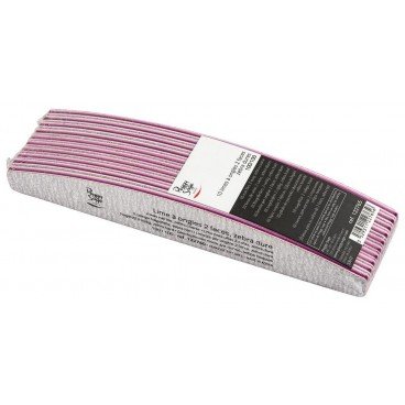 Peggy Sage – Set Di 10 Lime Per Unghie 2 Lati Semi-Luna, 100/100, Zebra Duro