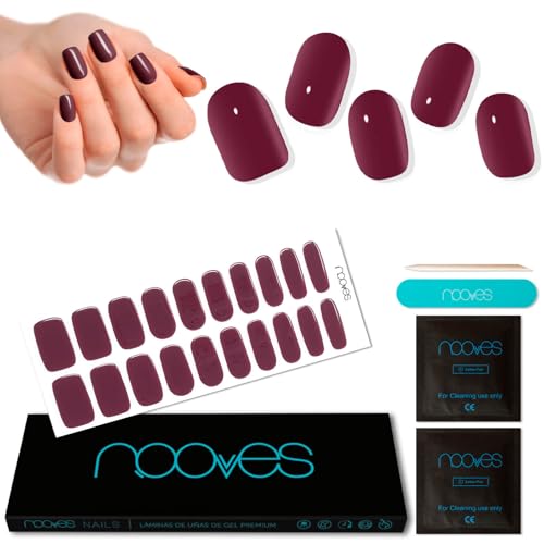 Nooves Strisce Per Unghie In Gel Semipolimerizzato | Midnight Rain | Strisce Per Unghie In Gel Semi-Durato| Adesivi Per Unghie Semi-Permanenti In Gel|