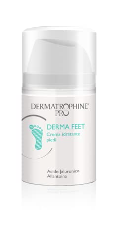 Dermatrophine Pro - Crema Idratante Piedi | Crema Piedi Secchi Screpolati | Acido Ialuronico Crema | Crema Piedi Screpolati Per Un Effetto Fresco, Mor