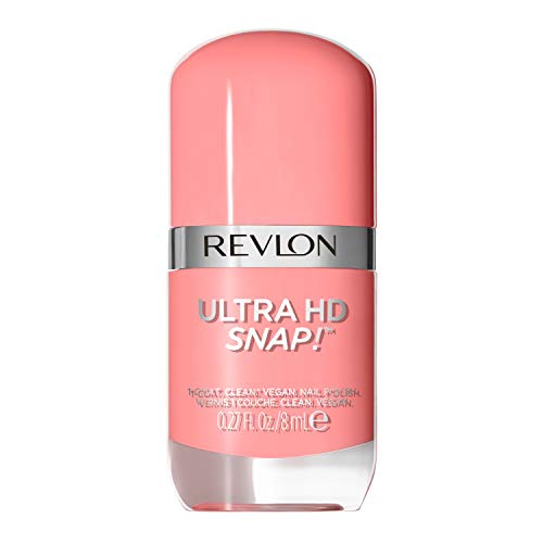 Revlon Smalto Ultra Hd Snap! Formula Glossy E 100% Vegana Con 75% Di Ingredienti Naturali E Idratanti Ed Elevata Copertura - Colore, 027 Think Pink, 8