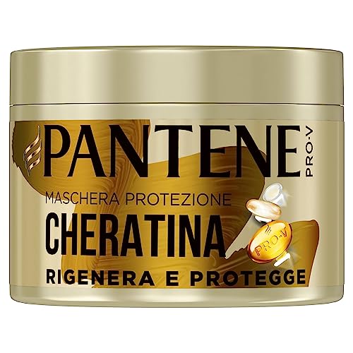 Pantene Pro-V Maschera Capelli, Rigenera E Protegge Protezione Cheratina, Aiuta A Riparare I Danni Da Styling In 1 Applicazione, 500Ml