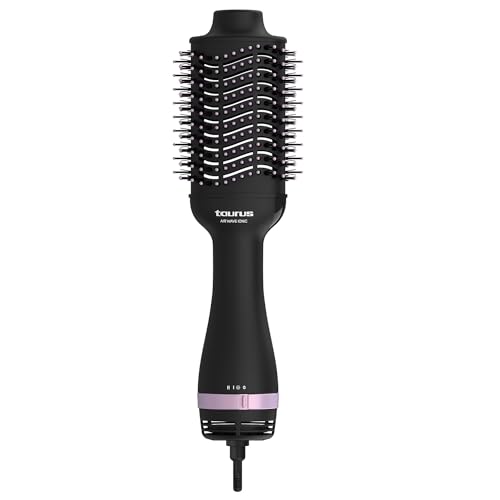 Taurus Air Wave Ionic - Spazzola Modellante Ad Aria, 1200 W, Ionico, Rivestimento Ceramico, Setole Sottili E Spesse, 3 Velocità E Temperature, Punta F