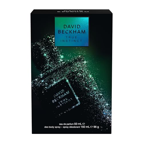David Beckham Confezione Regalo True Instinct, Eau De Parfum 50Ml E Deodorante Spray 150Ml, Fragranza Legnosa Ambrata Per Lui