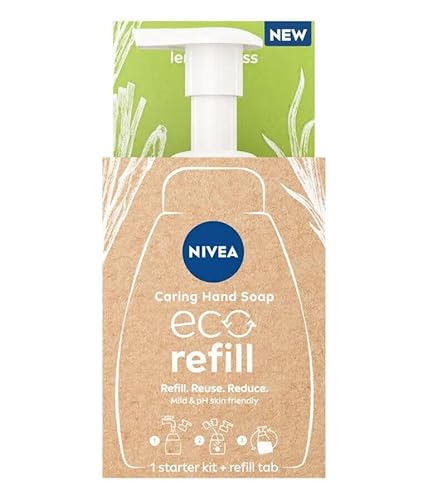 Nivea Caring Hand Soap Eco Refill Starter Kit - Lemongrass Scent