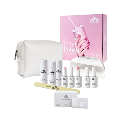 Lcn Shellac Starter Set – Set Manicure Per Principianti: Interno Con Smalto Uv E Lampada Led – Vegano, Senza Sperimentazione Animale E Senza Hema – 1