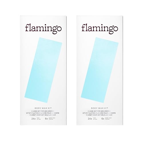 Flamingo Set Di Cera Per Il Corpo – Set Per Donne Con 48 Strisce Di Cera E 12 Salviette Per La Cura Delle Donne, Strisce Di Cera, Strisce Di Cera Per